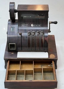 Rare Vintage National Metal/Wood Cash Register - 1920s - Working Condition - Picture 1 of 9