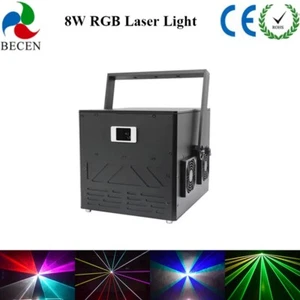 BECEN 8W RGB Animation Full color Laser light 8W projector ILDA Dj Stage Lights - Picture 1 of 2