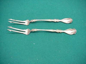 Antike 2 Sterling Silber Alvin MFG Co Cocktailgabeln - Bild 1 von 4