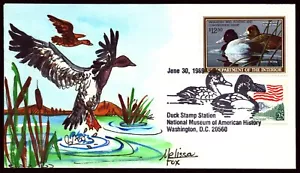 Scott RW56 $12.50 Duck Stamp Melissa Fox Hand Painted FDC #8 - Picture 1 of 2