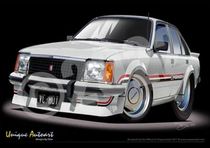 Holden VC HDT Commodore Cartoon Prints - "Brocky" VC Commodore  - Picture 1 of 7