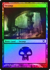 Swamp (Version 375) FOIL 10th Edition PLD Basic Land MAGIC MTG CARD ABUGames