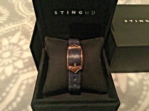 StingHD Crocodile Leather Bracelet with Rose gold Buckle