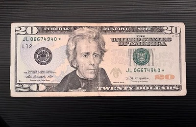 $20 Bill Star Note Low Print Run 480k - Image 1 of 3