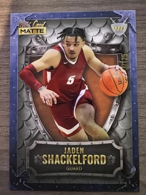 /125 2022-23 Wild Card Matte Weekend Warriors Black WW-17 Jaden Shackelford RC - Image 1 of 2