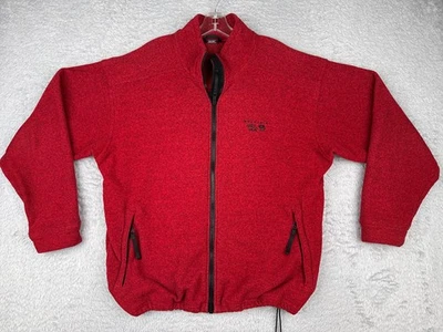 Chaqueta Mountain Hardwear Para Hombre Grande Roja Tejida Concha Poliéster Vellón Cremallera Completa Foto 1 de 4