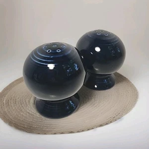 Fiesta Cobalt Blue Salt & Pepper Shakers No Stoppers - Picture 1 of 4