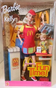 Muñeca Barbie Kelly 2001 McDonald's Fun Time Hamburguesa Papas fritas Soda Set de regalo NRFB - Imagen 1 de 5