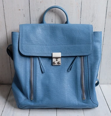 3.1 Phillip Lim Pashli темно-синий кожаная сумка рюкзак $895 розничной - Изображение 1 из 4