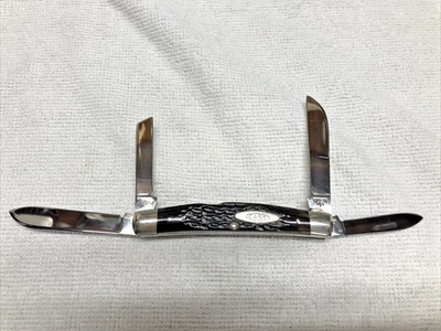 Case XX 64052 ONE DOT 1979 4 BLADE CONGRESS BROWN BONE Scale & Pretty Bone Scale - Image 1 of 4