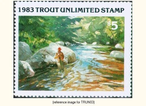 HALFPRICESOCIETY Trout Unlimited Stamp 1983 $5 - Image 1 of 1