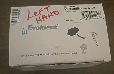 EVOLUENT VerticalMouse 4 - Left Hand Ergonomic Vertical Wired MOUSE (VML4) Used - Image 1 of 4