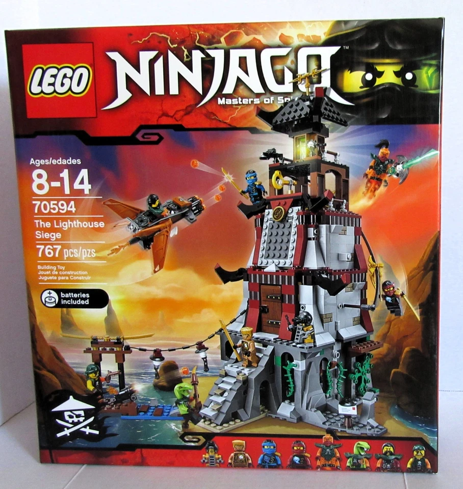 Lego NINJAGO 70594 ~ THE LIGHTHOUSE SEIGE ~ снятый с производства NISB Light Brick Sky Pirate - Изображение 1 из 4