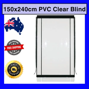 Marquee 150 x 240cm Clear Heavy Duty PVC Cafe Style Outdoor Blind Bistro Patio - Picture 1 of 9