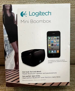 NEW Logitech Mini Boombox With Bluetooth Black Smartphone laptop Tablet speaker - Picture 1 of 8