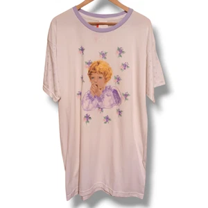 Camisa de dormir vintage Simply Basic Angel-talla única-brillo-manga floral-Y2K-NUEVA - Imagen 1 de 9