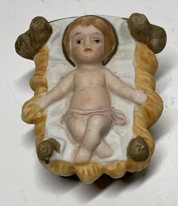 Vintage Homco Krippe Ersatz Säugling Jesuskind Biskuit Porzellan Figur 5216 - Bild 1 von 6