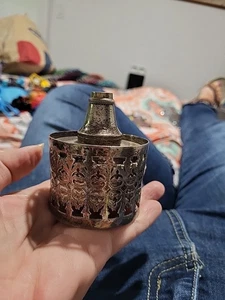 Antique Mid Century Chinese Opium Lamp Silver Travel Rare - Picture 1 of 8