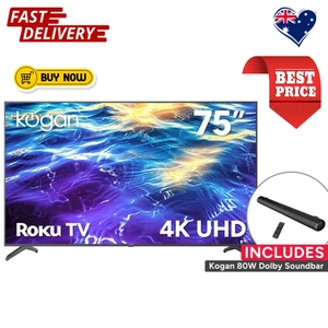 Kogan 75" 4K Smart Roku TV (R95T) + Soundbar Bundle Home Theatre Gift AU Stock - Picture 1 of 12
