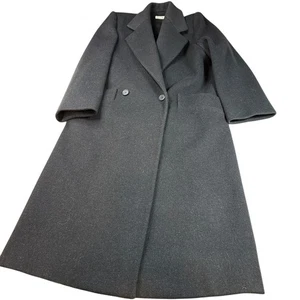 Perry Ellis Portfolio Overcoat – Wool-Blend Double Breasted, Black, Size L - Picture 1 of 9