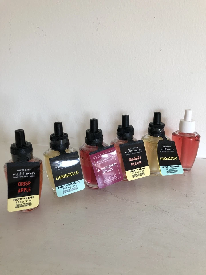 Bath & Body Works Wishes Peach Apple Limoncello Wallflower Plug Refill  Lot of 6 - Image 1 of 4