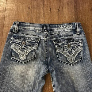 Hydraulische 7/8 bestickte Distressed Nieten Capri Vintage Retro Look - Bild 1 von 19