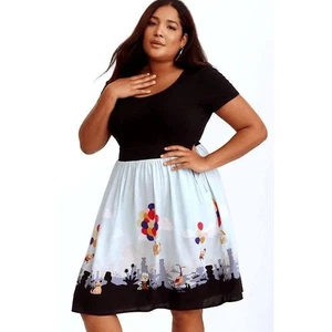 Neu mit Etikett Torrid x Disney Damengröße 12 Pixar UP Film-Skaterkleid mit Taschen NEU - Bild 1 von 12