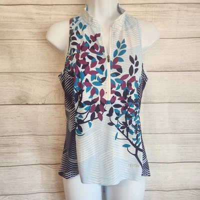 Terry Pequeño Sin Mangas Ciclismo Púrpura Ropa Activa Primavera Otoño Verano Top Foto 1 de 4