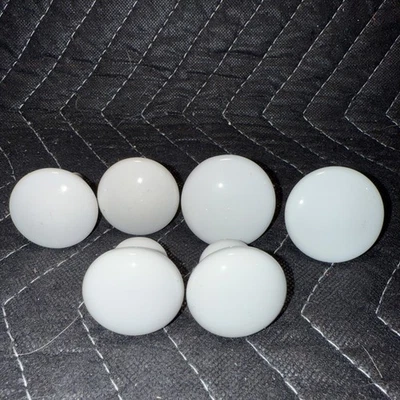 Lot Of 6 White Drawer Knobs - Image 1 of 4