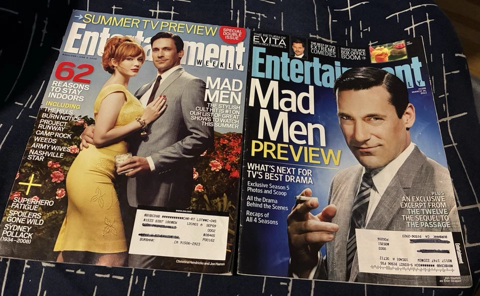 Entertainment Weekly Magazine Mad Men Issues 2008 & 2012 Pre-owned - Image 1 of 1