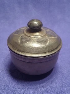 Sterling Silver Oval Lidded Pot, Marked STE.SILV, 48g, USA?, Needs Polishing - Picture 1 of 24