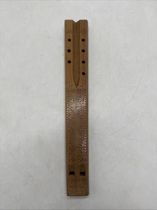 VTG Yugoslavian Hand Carved Wooden Double Flute, Traditional Musical Instrument - Picture 1 of 8