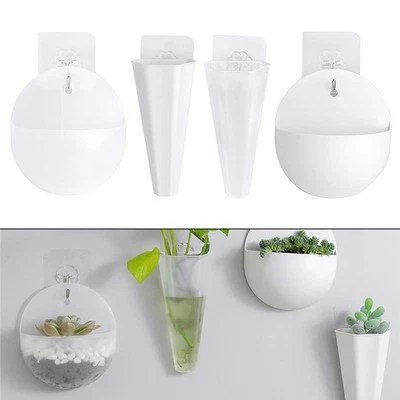 Lightweight Plastic Wall Mounted Planters for Succulents and Small Flowers - image 1 of 4
