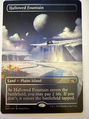 MTG: Hallowed Fountain Borderless Foil Card Unfinity 277- NM - Image 1 of 2
