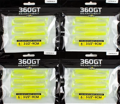(LOTE DE 4) CORPOS DE ISCA DE BUSCA STORM 360GT 3,5" SBB35CI CHARTREUSE ICE K3112 - Imagem 1 de 2