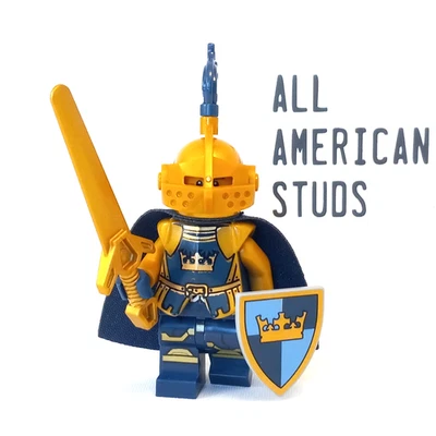 LEGO Castle Kings Crown Knight Minifigure 852293 Breastplate 7097 Gold King 7094 - Image 1 of 4