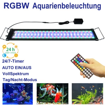 30-140cm LED Aquarium Beleuchtung 24/7-Timer RGB Marine TagNacht-Modus 20 Farben
