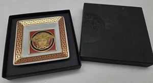 Versace Rosenthal Red Medusa Porcelain Gala Small 8 cm 3.15" Tray NEW IN BOX - Picture 1 of 6
