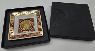 Versace Rosenthal Red Medusa Porcelain Gala Small 8 cm 3.15" Tray NEW IN BOX - Image 1 of 4
