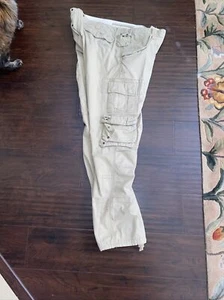 Polo Ralph Lauren Paracadutista Uomo Cargo Militare Utilità Pantaloni Cachi 38x31 - Foto 1 di 22