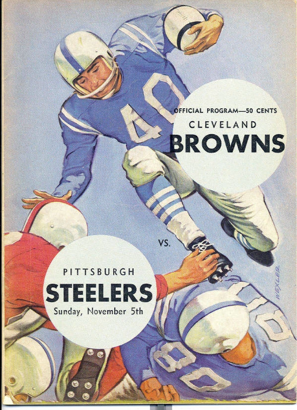 Cleveland Browns Pittsburgh Steelers 11/5/61 Vintage Game Program - Image 1 of 1