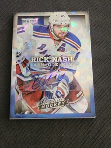 2013-14  Panini Absolute Boxing Day RICK NASH #10 Cracked Ice Auto AUTOGRAPH