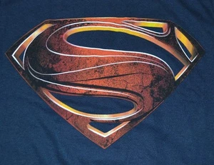 DC Comics SUPERMAN LOGO MAN OF STEEL T-Shirt Officially Licensed Merchandise - Picture 1 of 2