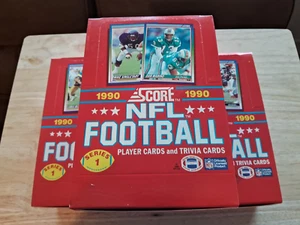 (3) Boxes 1990 SCORE SERIES 1 Football Box 36 packs CASE FRESH Free Shipping NOS - Picture 1 of 4