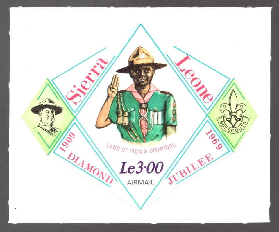 1969 Sierra Leone Sc# C105 Airmail - Boy Scouts Diamond Jubilee - MNH Cv$70 - Image 1 of 1