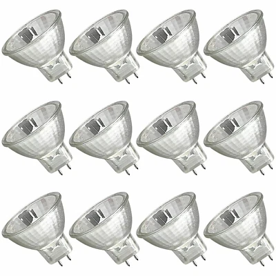 35-Watt MR11 GU4 Bulb 12V 3000K Dimmable Glass Cover 12-Pack - Image 1 of 4
