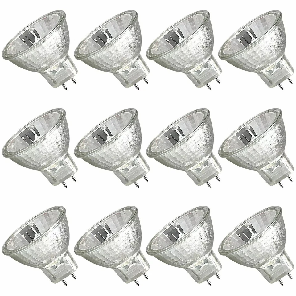 35-Watt MR11 GU4 Bulb 12V 3000K Dimmable Glass Cover 12-Pack - Image 1 of 4