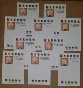 Looney Tunes Porky Pig Memo Notepads Lot 10 "That'll Cost You A Do-D-Dol A Buck! - Picture 1 of 8