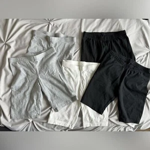 Old Navy & Cat & Jack Biker Shorts Grey Black White Bundleof 5 Girls Large 10/12 - Picture 1 of 10