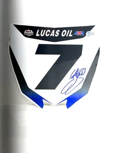 JAMES BUBBA STEWART SIGNED AUTHENTIC NUMBER PLATE #7 YAMAHA BECKETT BAS CERT #1 - Picture 1 of 2